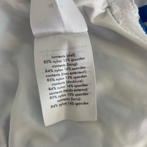 Blue & White Stripped One Piece Bikini Size Medium - Picture 9 of 12